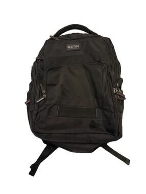 Kenneth Cole Reaction Laptop Backpack Traveler Multi-Pocket Black - NWOT